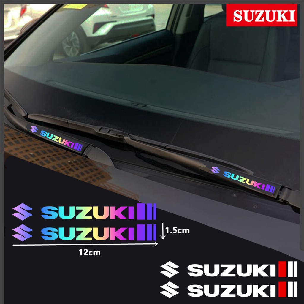 2pcs Suzuki Wiper Stiker Kaca Depan Belakang Decals Untuk Suzuki K1 K3 K4 K5 K6 K7 K8 K9 K10 Sv650 Sv1000s