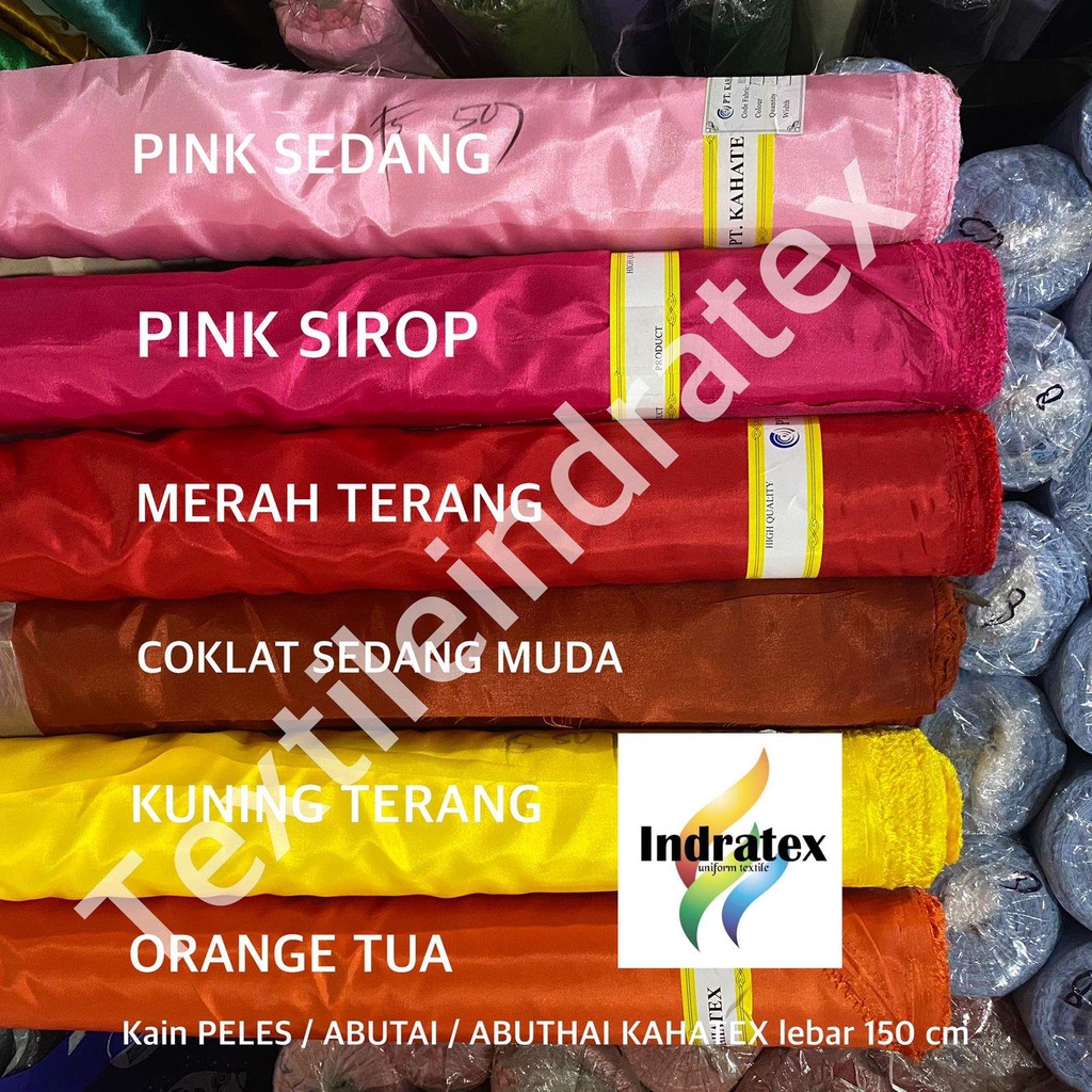 ( per setengah meter) kain PELES ABUTHAI ABUTAI KAHATEX meteran Lebar 150 cm bahan furing lapisan daleman baju tas dompet dekorasi dekor background foto backdrop bendera umbul umbul craft kerajinan tangan bando schrunchie tirai gorden horden hordeng