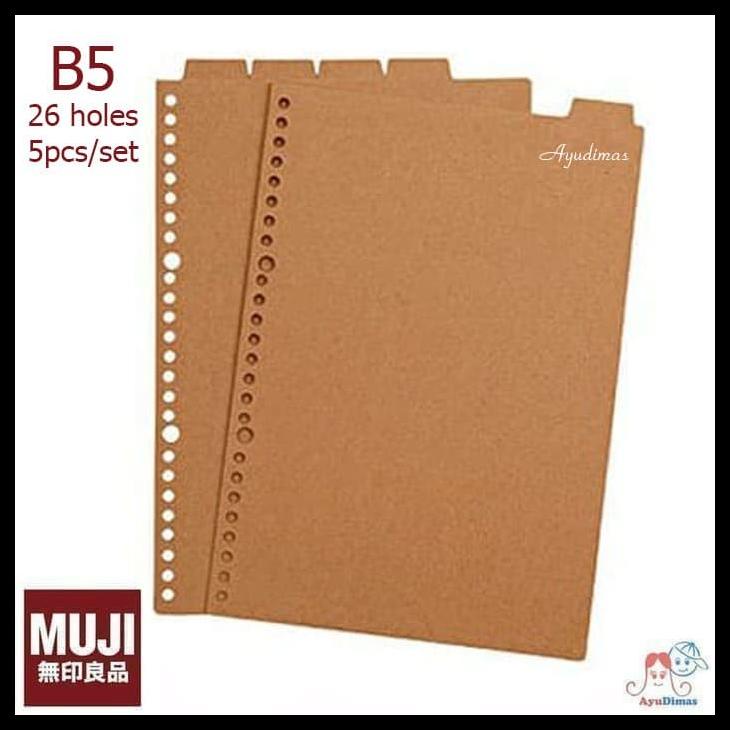 

Muji B5 Paper Divider / Index Cards - Pembatas Binder