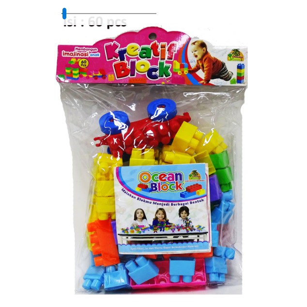 Sekawantoys Mainan Edukasi Anak Kreatif Block Lego Bongkar Pasang isi 60pcs TERMURAH!!( SKW.9230)