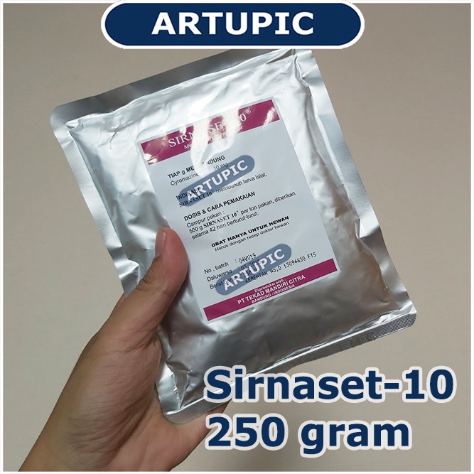 Sirnaset-10 250 gram Obat Larva Lalat Kandang Ayam Unggas Sapi Kambing Domba DLL Cyromazine Obat bunuh anti lalat larva