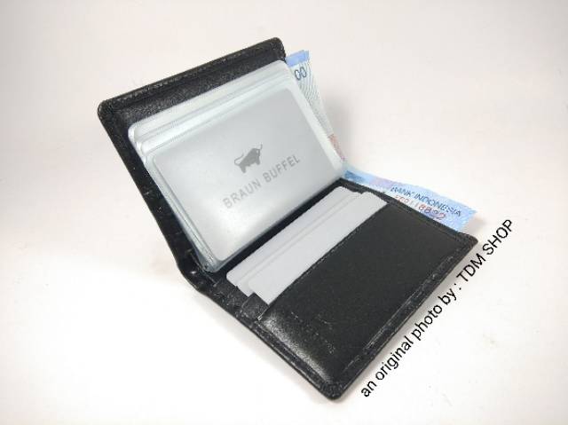 DOMPET KARTU CARD HOLDER BRAUN BUFFEL KULIT ASLI