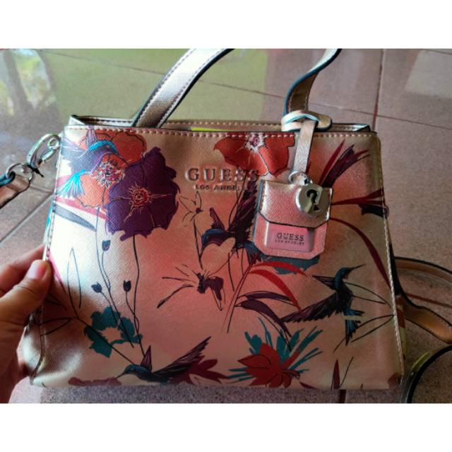 Tas guess bag gold original store preloved