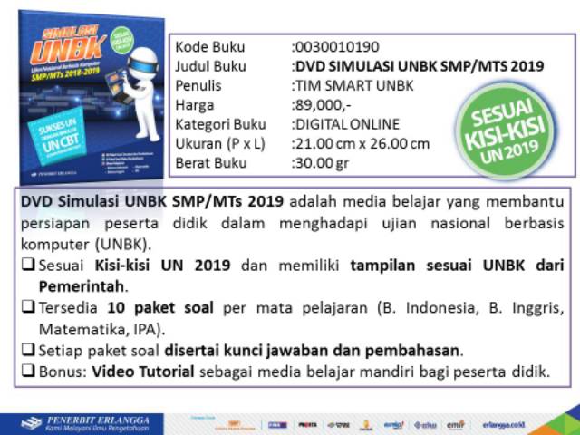 Media Belajar Dvd Simulasi Unbk 2019 Smp Mts Cbt Shopee Indonesia