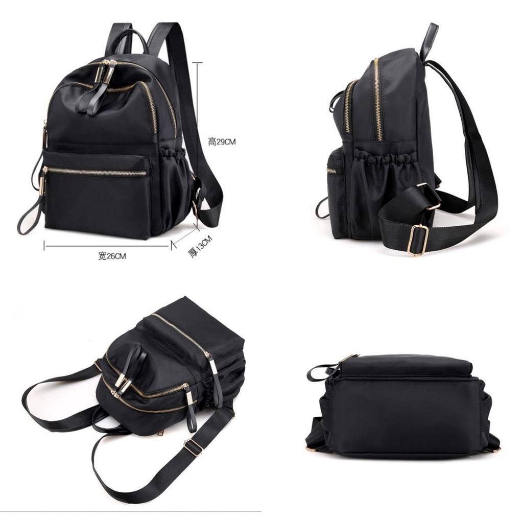 TAS RANSEL WANITA ANTI AIR HITAM COUNCIL TA530B5 PREMIUM SEKOLAH BACKPACK KULIAH FASHION KERJA KOREA GENDONG IMPORT REMAJA PUNGGUNG KEKINIAN BATAM