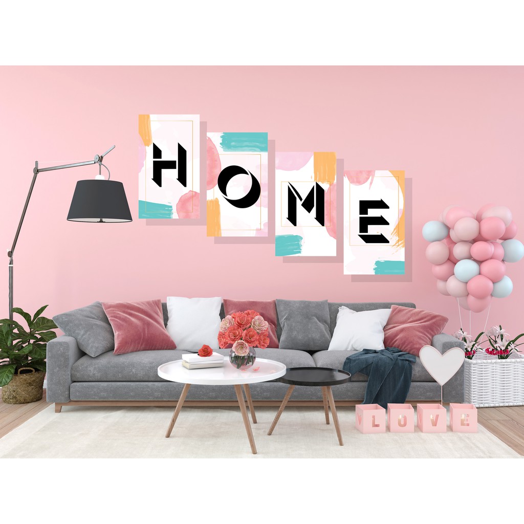 Hiasan Dinding Home | Wall Decor Home set |Pajangan Dinding Design Home Satu Set Warna Cantik & Unik