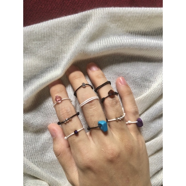 cincin tali simple diamond swarovski | ceko | batu pecah