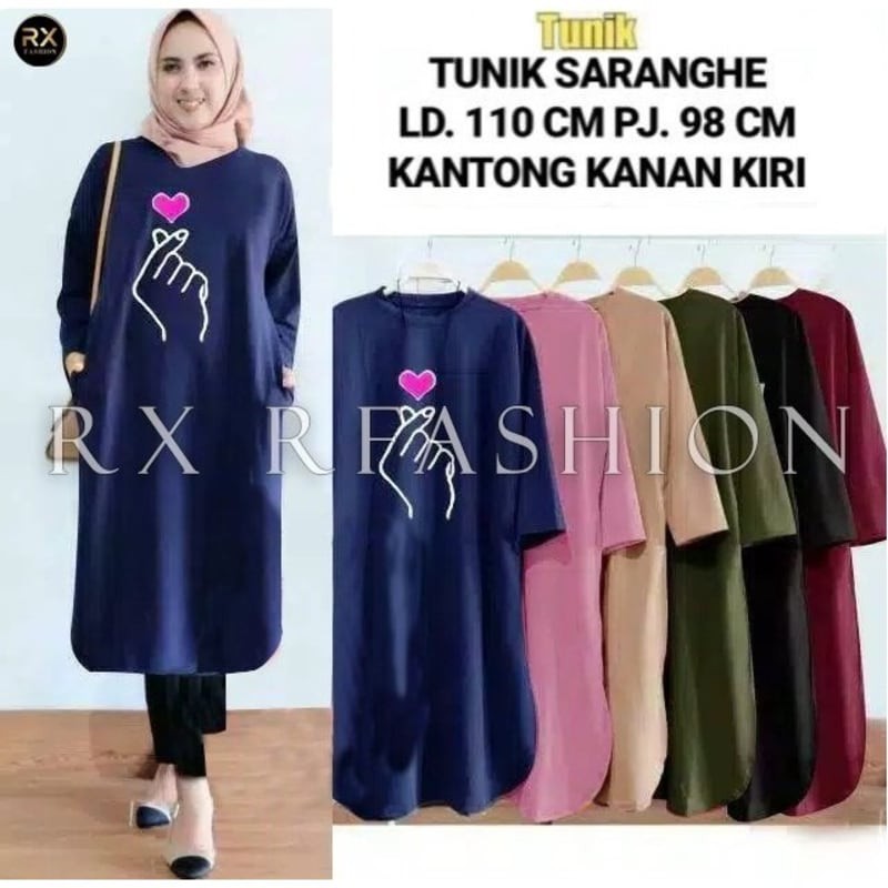 TUNIK SARANGHE / TUNIK MUSLIM - FASHION ATASAN MUSLIM WANITA 1R