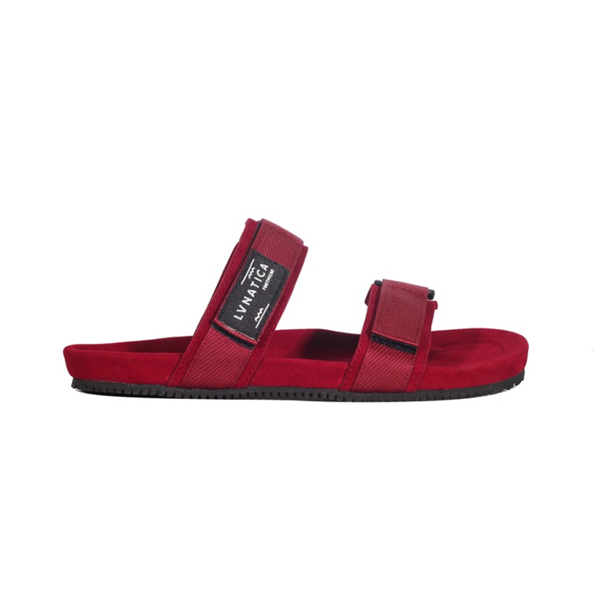 Cyndira Maroon | Sandal Strap Tali Simpel Kayu Wanita Women Sendal Original | FORIND x Lvnatica