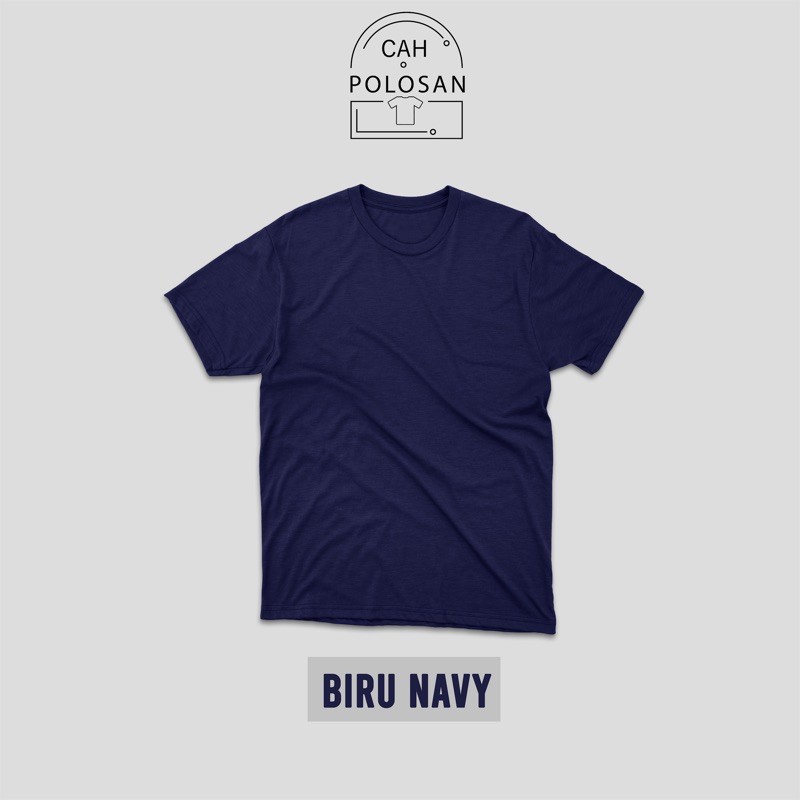 Kaos Polos Biru Navy