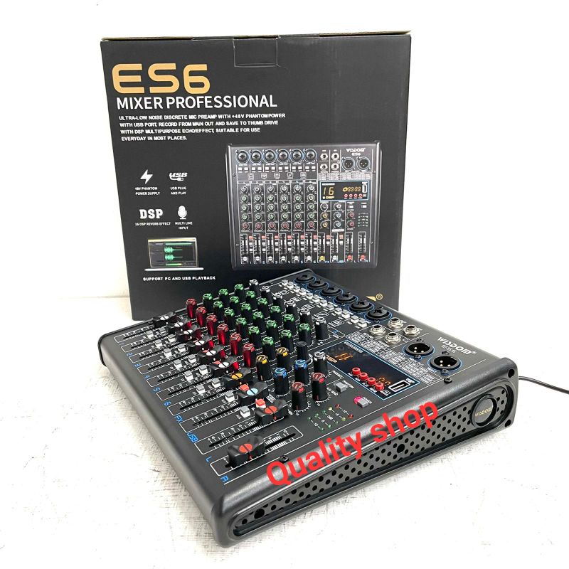 MIXER AUDIO WISDOM ES6 ES 6 6 CHANNEL ORIGINAL