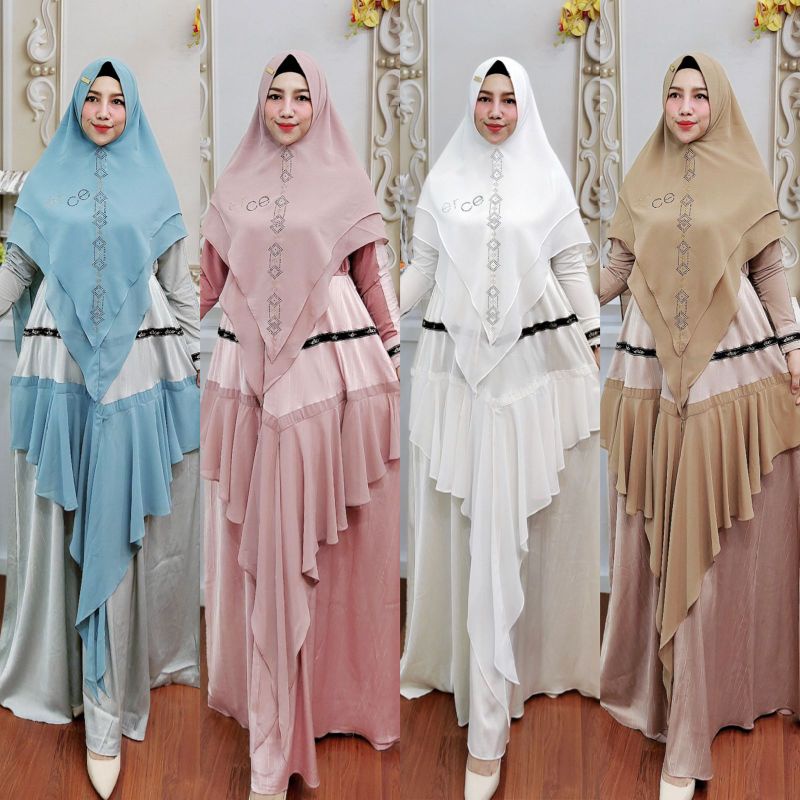 Catrina Series ORI by Erce Production / Gamis Set Syar’i / Gamis Pesta / Baju Syari Terbaru / Fashio