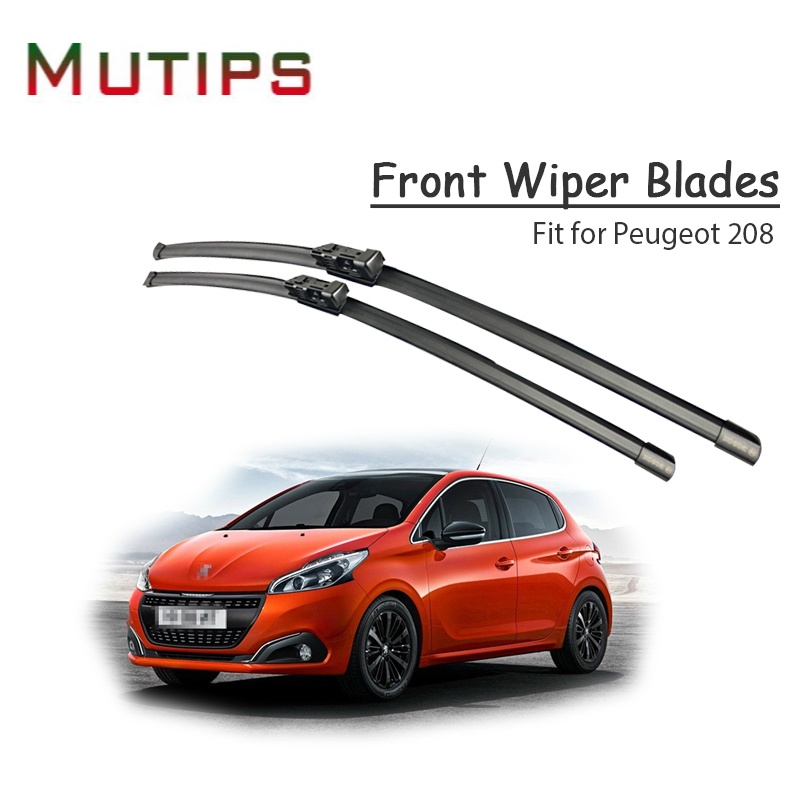 1 Set Karet Wiper Depan Mobil Untuk Peugeot 208 2012 2013 2014 2015 2016