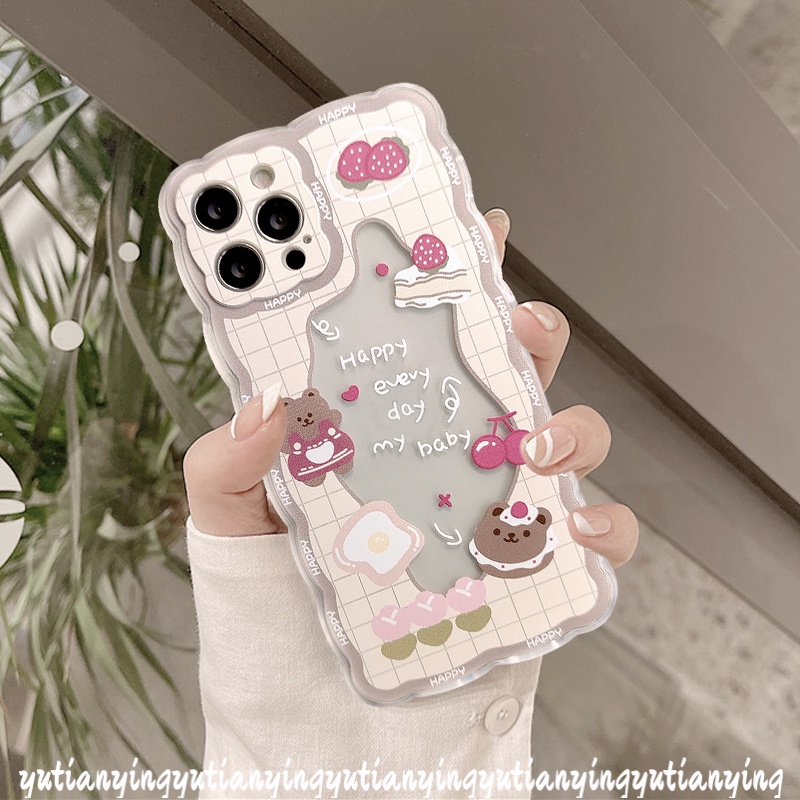 Soft Case Tpu Motif Beruang / Kelinci Untuk IPhone 6 6s 7 8 Plus 13 12 11 Pro Max 7 Plus XR 8Plus X XS Max