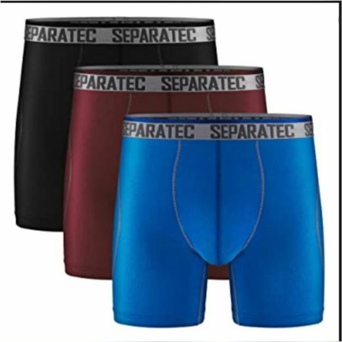 Celana Dalam Pria Separatec Sport Boxer QuickDry UltraLight 1 Pcs - BiruS