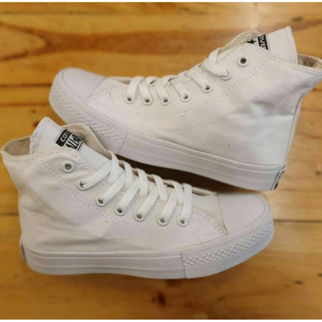 all white converse boots