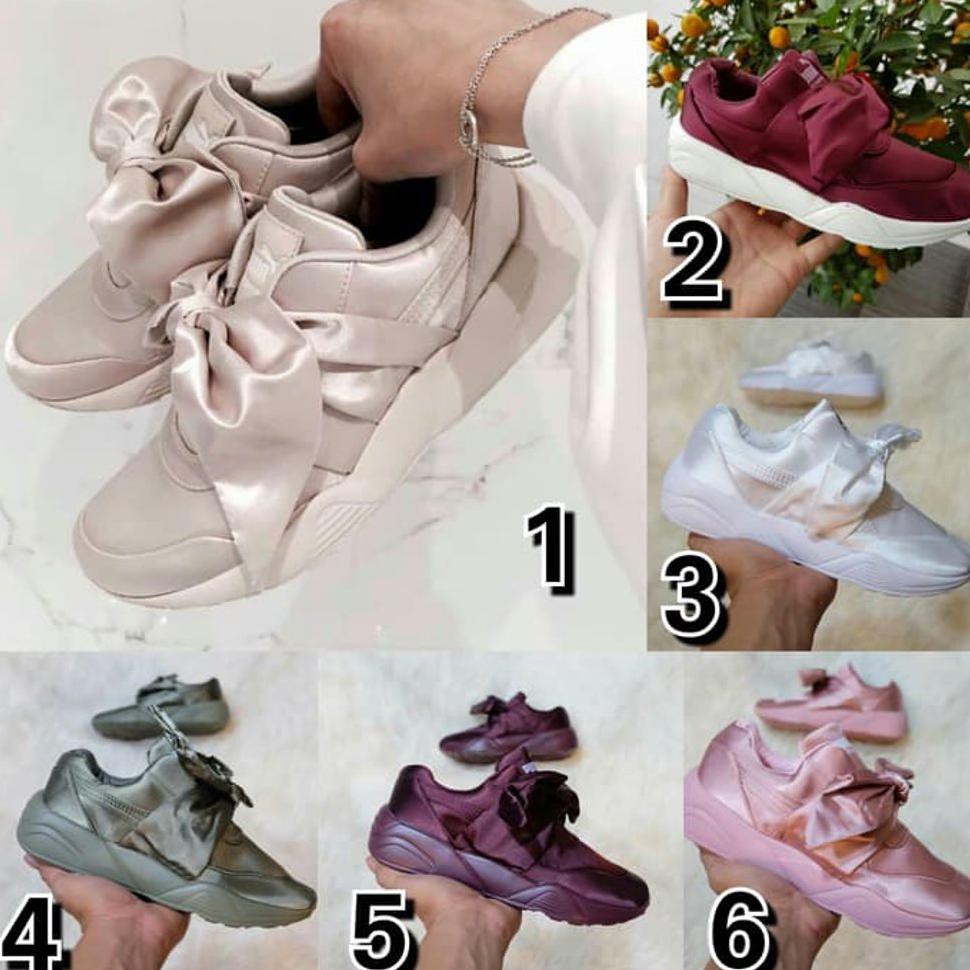 Sale Sepatu Wanita Kasual Sepatu Sneakers Casual Puma Bow Rihanna Import Cewek Women Wanita