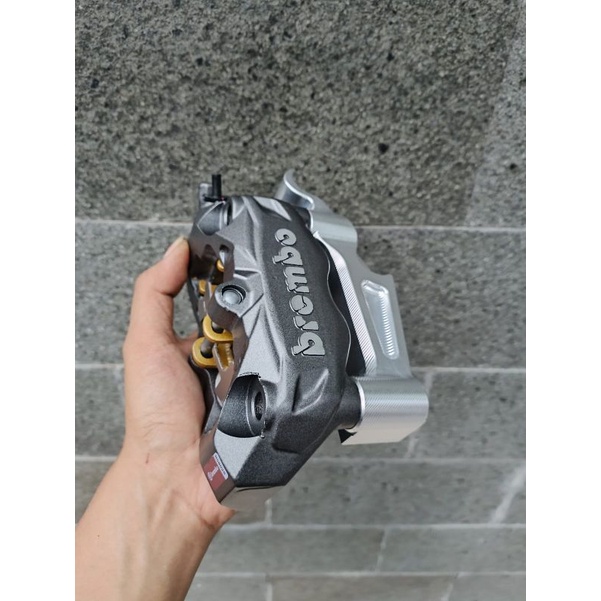 Judul produk:Kaliper Brembo M432 set breket cnc dural pnp skok ninja atau kaliper K50 atau M50 kalip