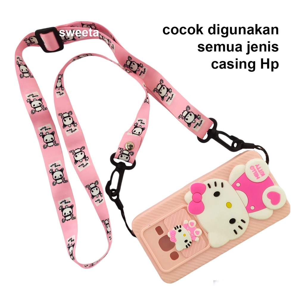 Tali Gantungan Hp Lanyard full Karakter 2 Titik [TIDAK TERMASUK KESING] - Bisa bayar ditempat - sweetacase.id / lanyard gantungan hp leher bisa dibuat selempang / hits 2022 / gantungan hp kalung / gantungan hp  / gantung hp karakter kartun / lucu