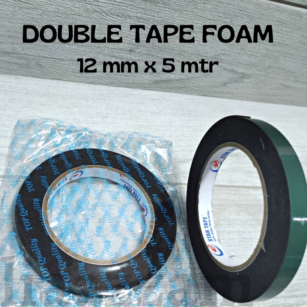 

Isolasi Double Tape Foam Star Tape 1/2 inch / 12 mm x 5 meter