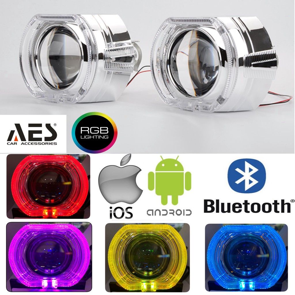 SHROUD BMW 2.5 INCHI HALO RING KRISTAL RGB MODUL APP BLUETOOTH CONTROLLER IOS ANDROID S2617