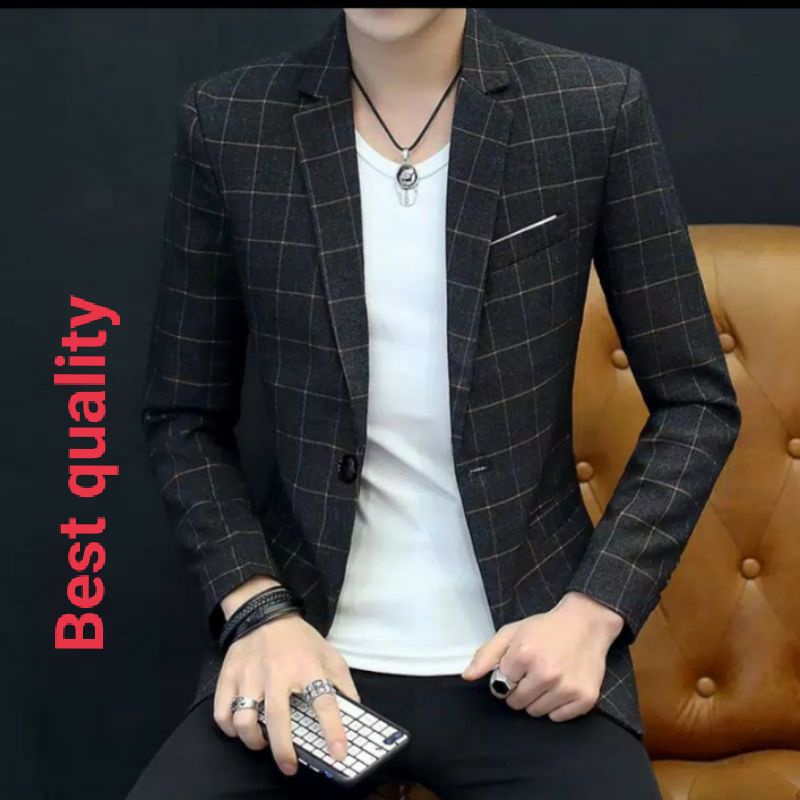Jas kotak pria / Jas motif kotak / Jas blazer kotak