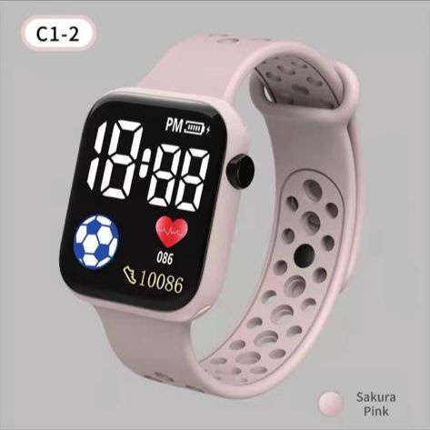 JAM TANGAN PRIA WANITA DIGITAL LED WATCH STRAP RUBBER