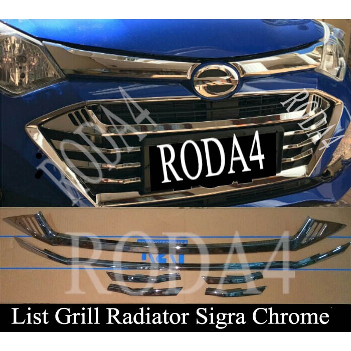 List Grill Radiator Bumper Depan Sigra Chrome