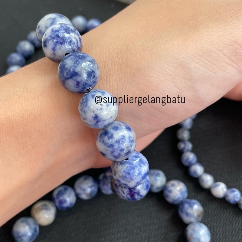 GELANG BATU SODALITE UKURAN 6-14MM