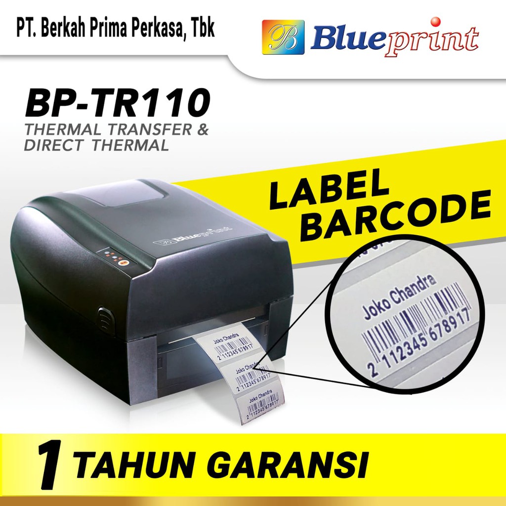 BLUEPRINT Printer Label Barcode Printer Label Resi A6 BP TR110 Support (USB+Serial+LAN)