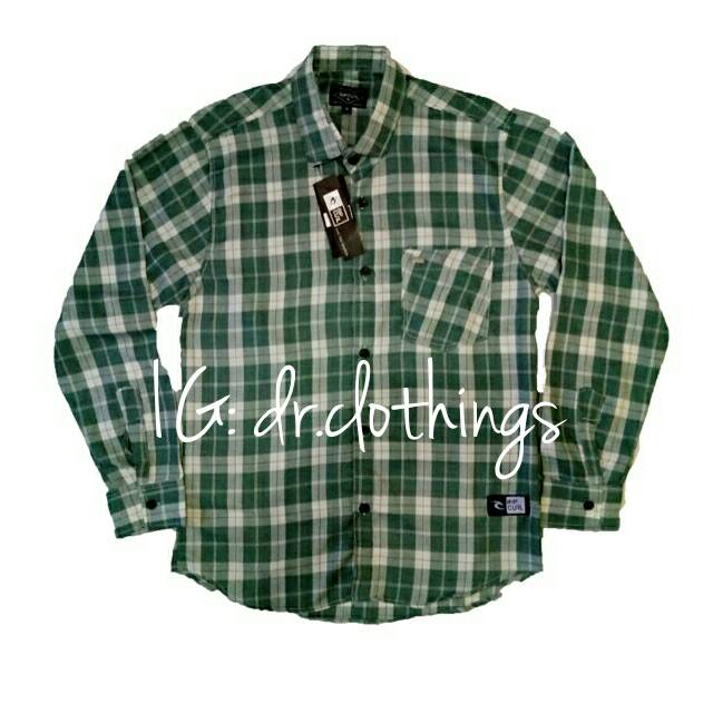 Kemeja Panjang Hem Flanel Distro Ripcurl