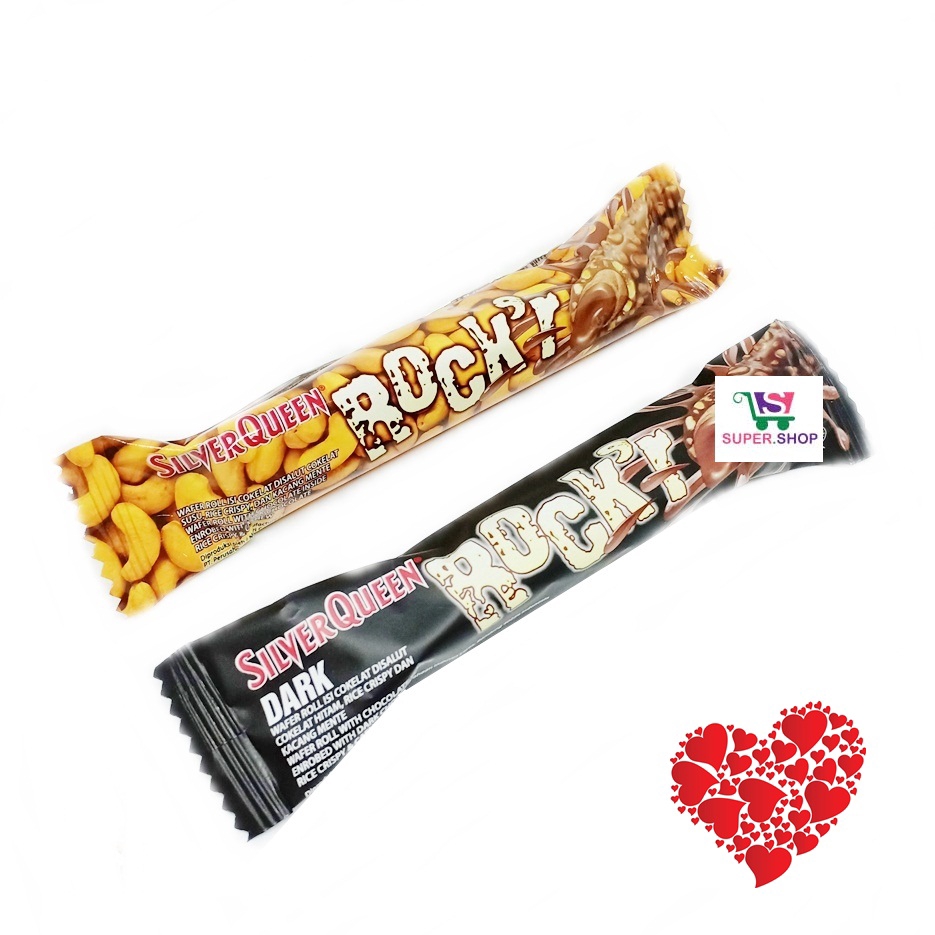 Silver Queen Rock'r / Rockr Milk / Dark Chocolate 22 Gram . Cokelat Valentine Silverqueen