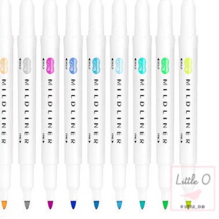 

TERBAIK 100% ORI ZEBRA MILDLINER WKT-7 TWIN TIP HIGHLIGHTER / Mildliner pastel double highlighter [8