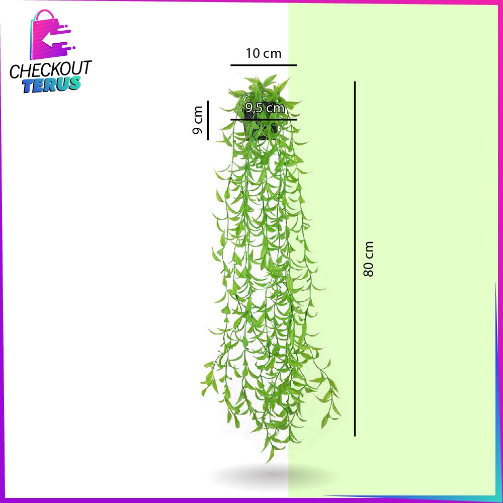 CT C622 C631 Tanaman Hias Gantung Daun Rambat Dekorasi Dinding Pot Tanaman Hias Bunga Plastik Artifisial Bunga Hias Plastik