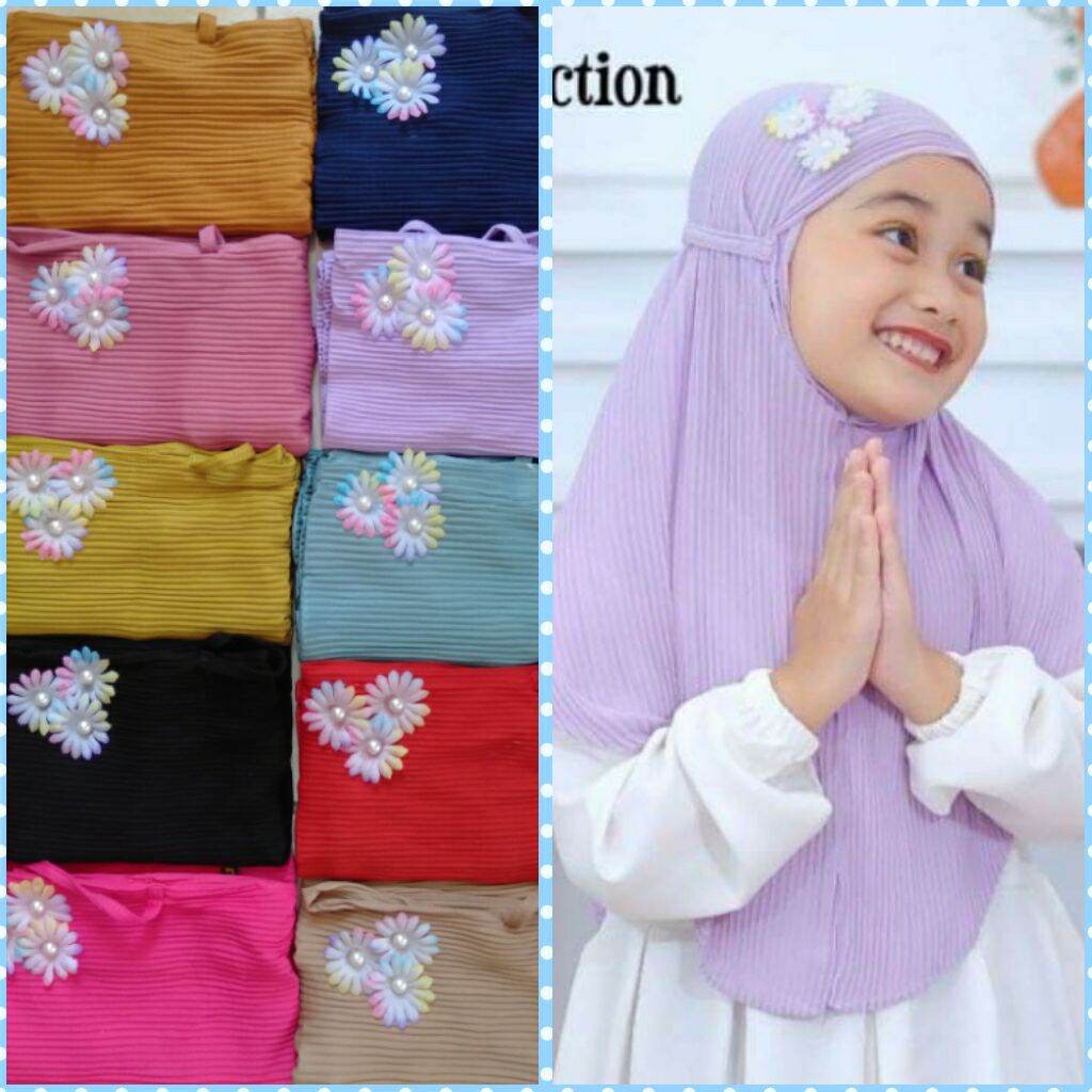 Plsiket 3matahari 3-8thn/hijab plisket murah hijab plisket anak sd/hijab plisket anak tk/hijab plisk