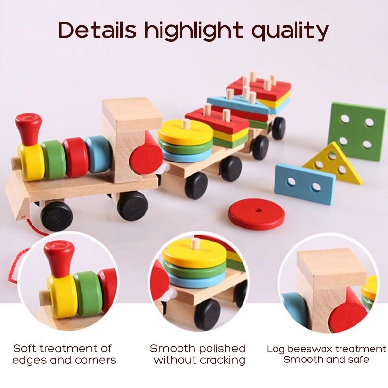 Block Cart Kereta Shape Geometri Kereta Bentuk Geo Train Mainan Edukasi Anak