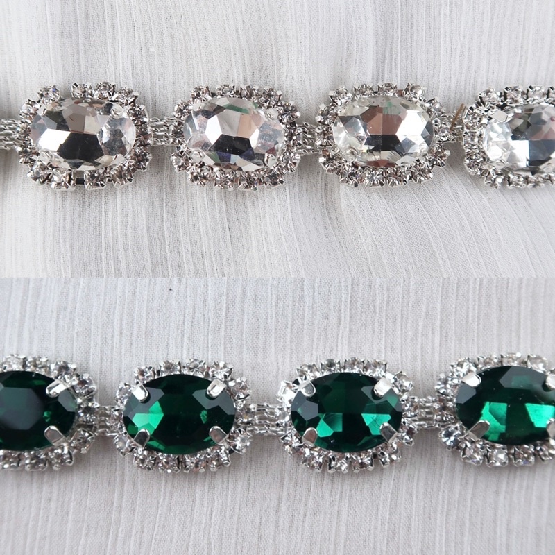 Payet Rangkai Leona | Kristal Swarovski Cantik Mewah Import Jahit Tempel Fancy Bridal Rhinestone | I