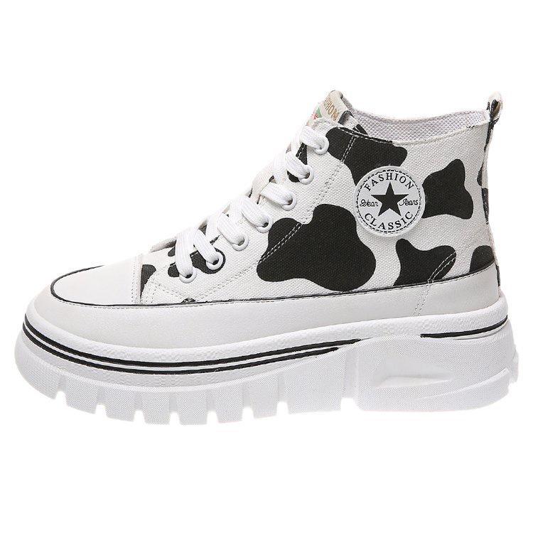 [ Import Design ] Sepatu Boots Wanita Import Boots Leopard Premium Quality ID154-PUTIH