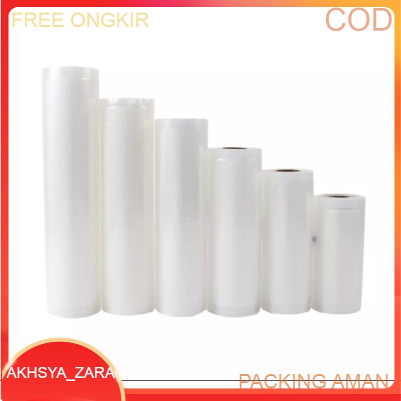 Vacuum Makanan EMBOSS ROLL CLEAR Plastik Vakum BINTIK BENING PREMIUM