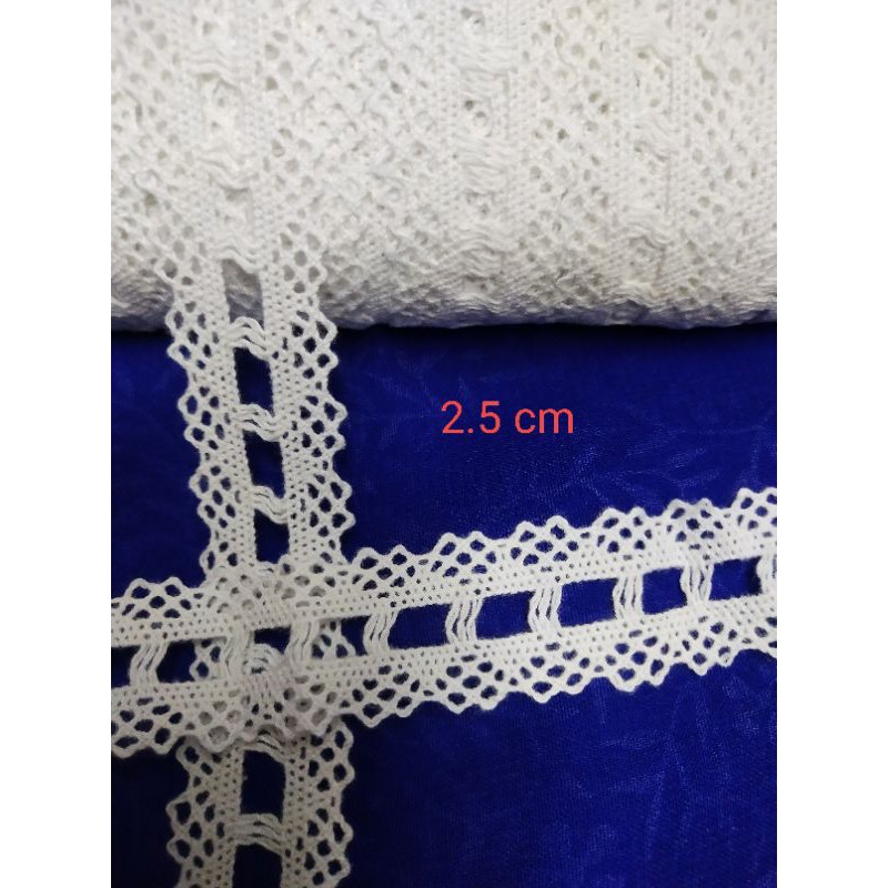 renda rajut masuk pita renda kait renda lis tengah renda bordir mukena renda putih renda kecil