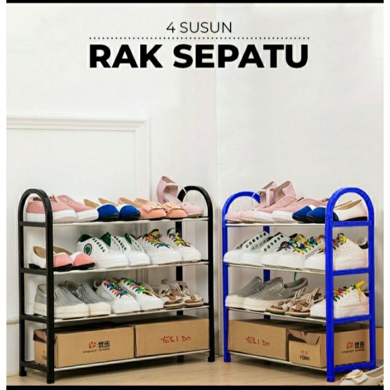 MURAH!!!! Rak Serbaguna Rak Sepatu Rak Dapur Rak Multifungsi 4 Susun Stainless Steel