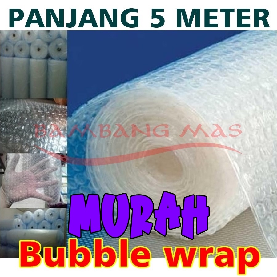 

(COD) Plastik bubble wrap gelembung 5 meter pelindung pengaman peking barang