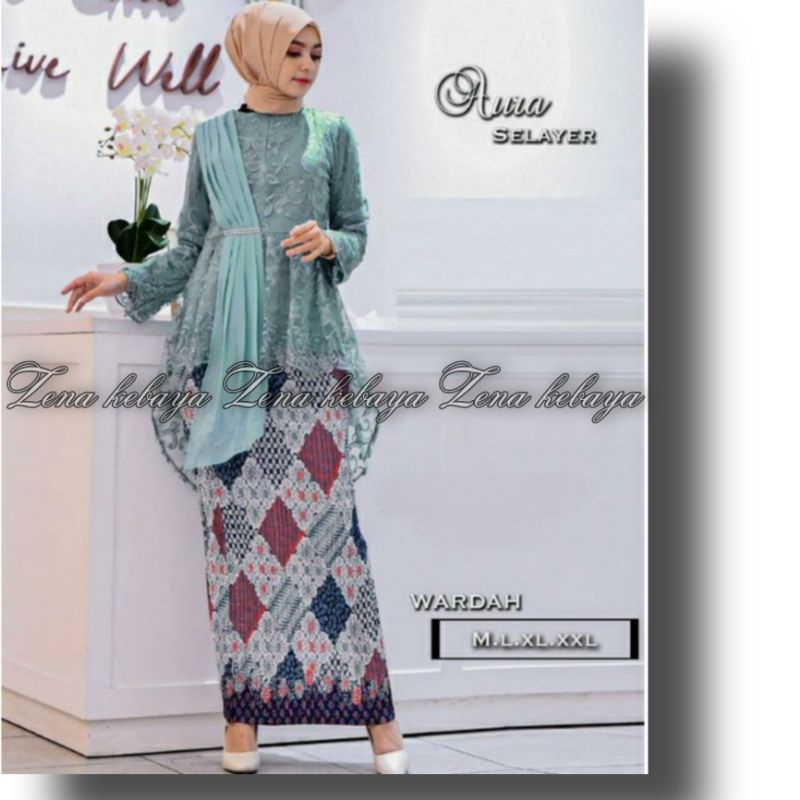 SET KEBAYA MODERN KEBAYA SELENDANG KEBAYA WISUDA MODERN KEBAYA BRUKAT TULLE