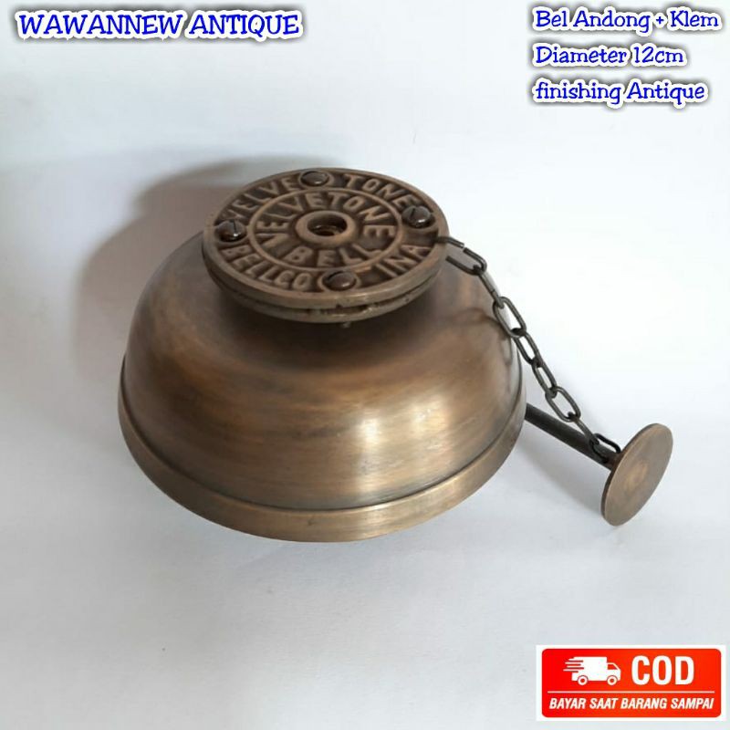 Bel Andong Dokar Sepeda Onthel Aluminium Antik Murah 12cm