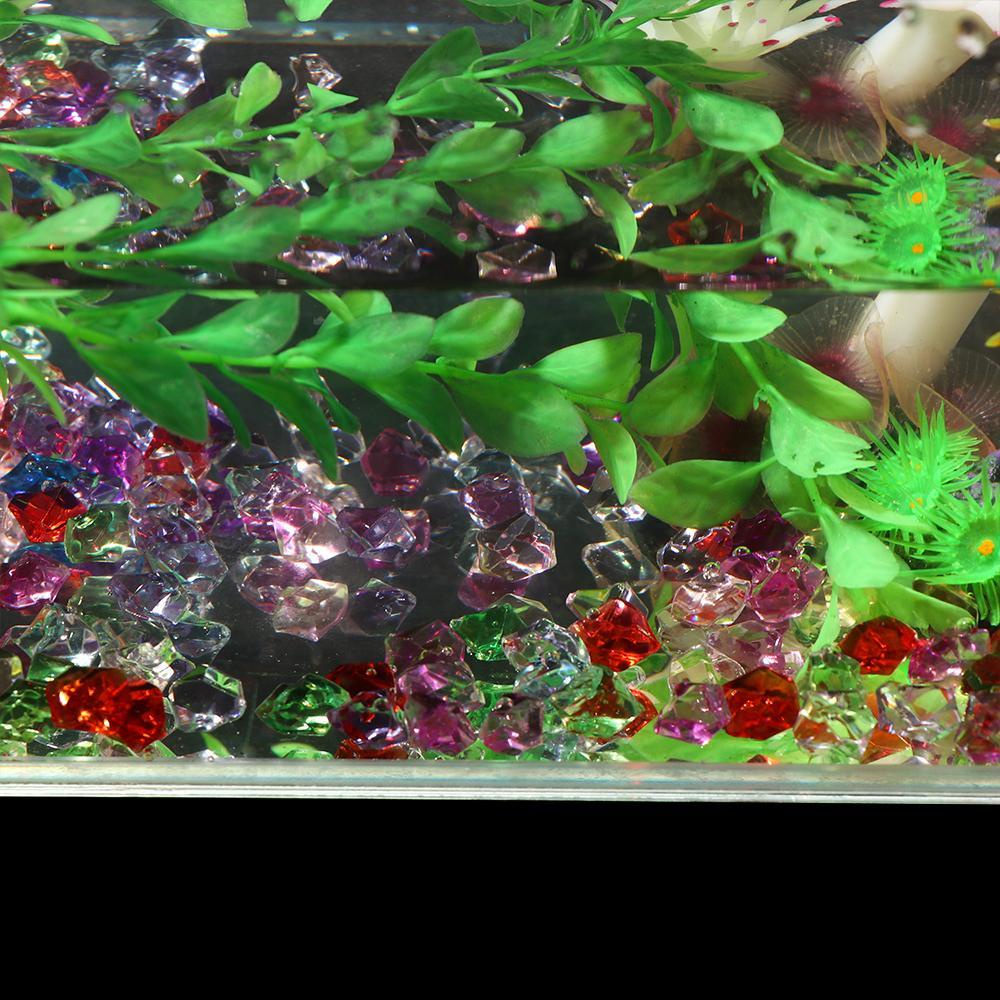 Solighter 50 Pcs/Tas Batu Buatan DIY Kerajinan Confetti Warna-Warni Tangki Ikan Dekorasi Batu Bulat Aquarium Landscape Pebbles