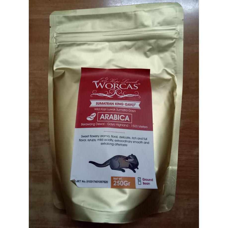 

WORCAS KOPI LUWAK GAYO 250gr TERBATAS