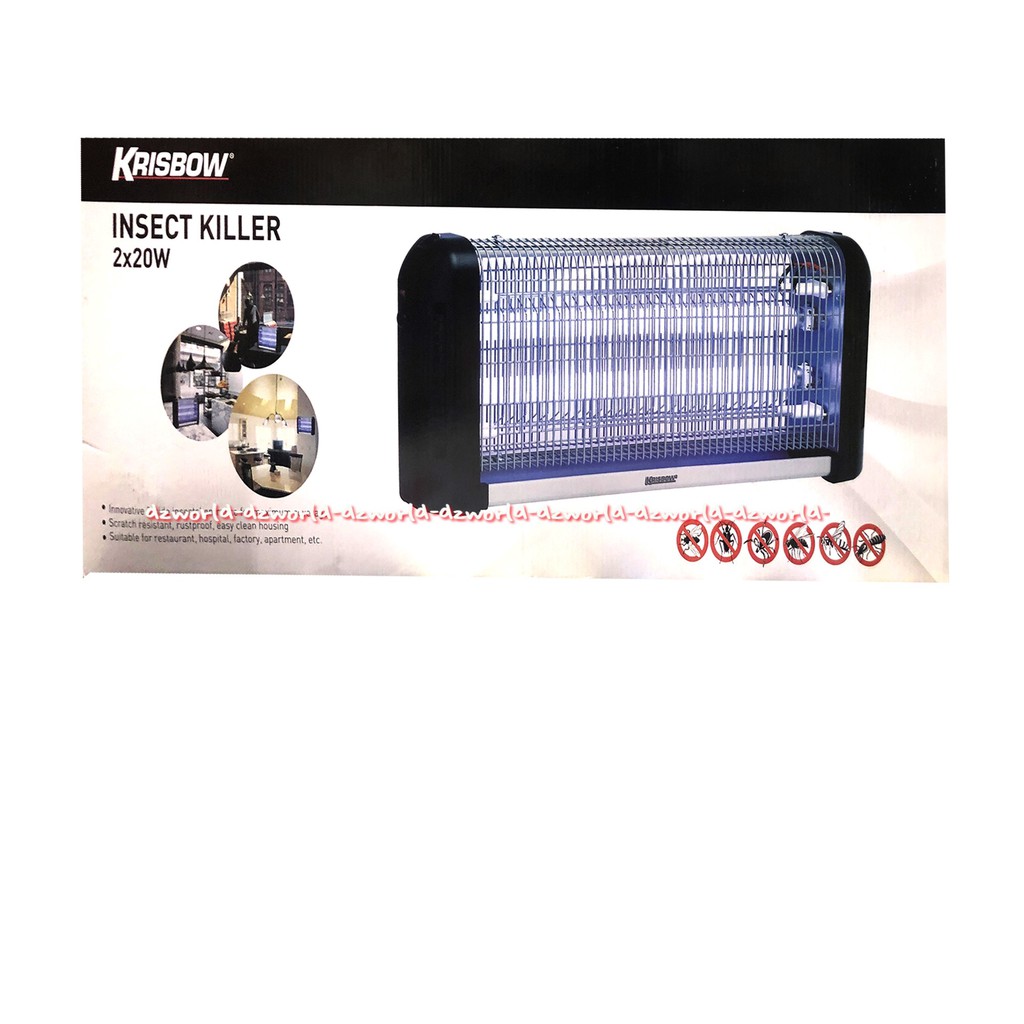 Krisbow Insect Killer 2x20 W Alat Pengusir Nyamuk Serangga Alat Setrum