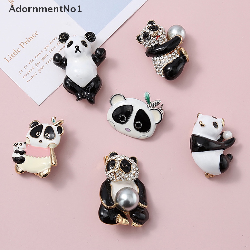 (AdornmentNo1) Bros Pin Enamel Desain Panda Lucu Untuk Wanita