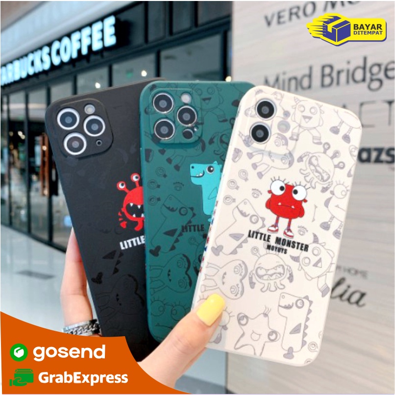 Case Liquid Little Monster Realme 9 Pro C35 Narzo 50A Prime Casing Softcase TPU Dove With pelindung kamera