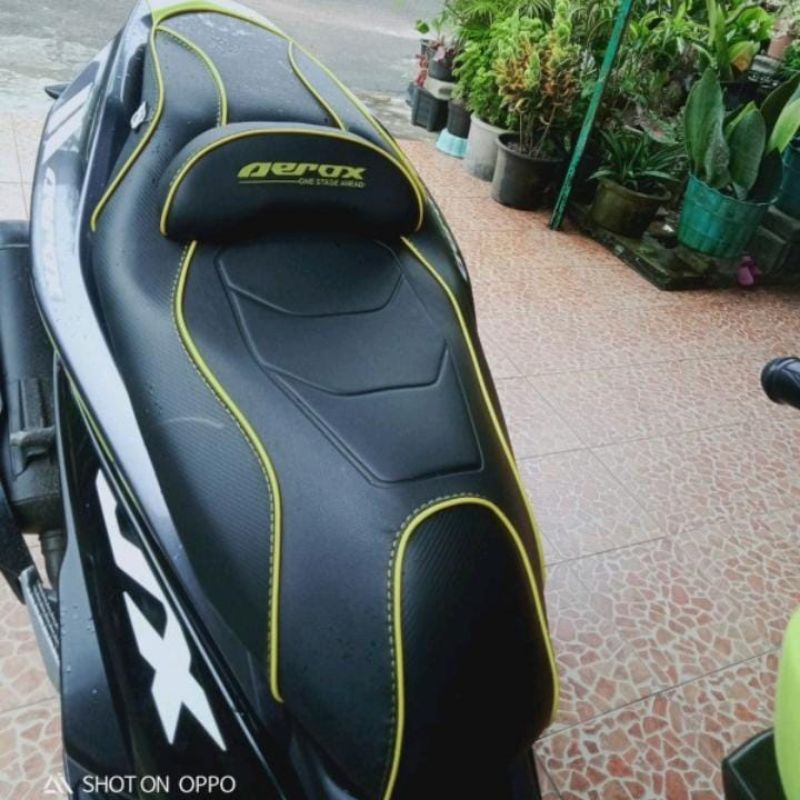 Cover sarung Jok Motor Aerox 160 Aerox 155 Variasi Sandaran Bantalan Tengah Kulit Tebal